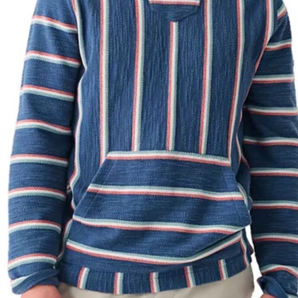 Faherty Birratiz Striped Blue Men's hoodie size XXL